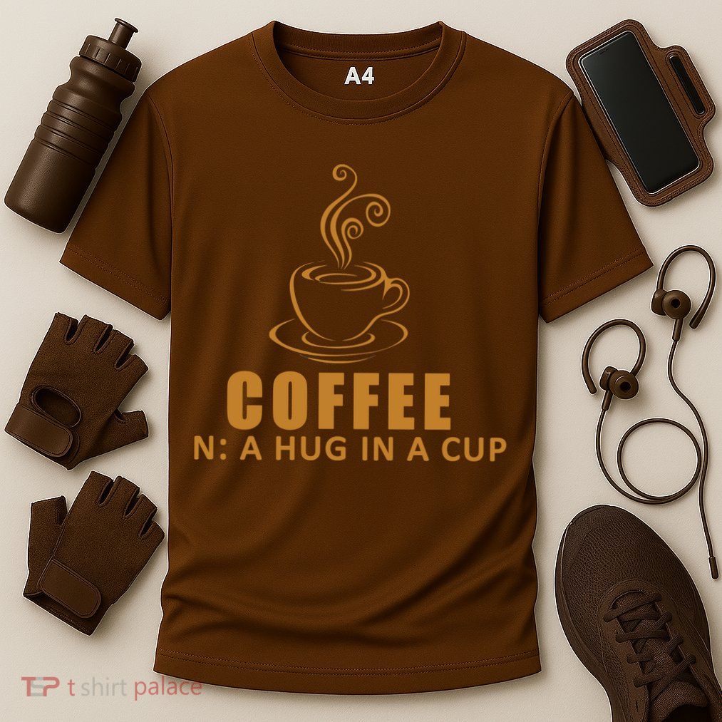 Coffee Hug In A Cup Funny Performance Shirt