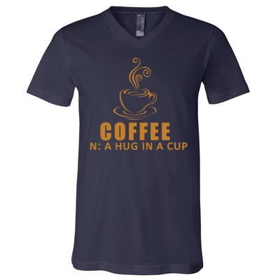 Coffee Hug In A Cup Funny V-Neck T-Shirt