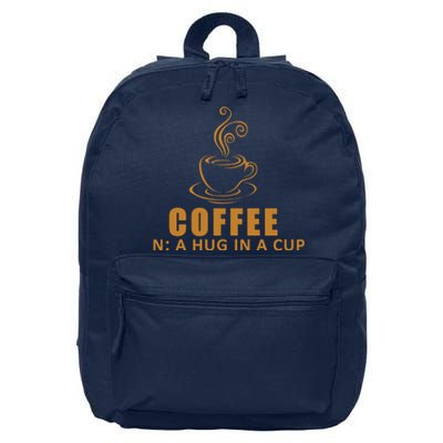 Coffee Hug In A Cup Funny 16 in Basic Backpack