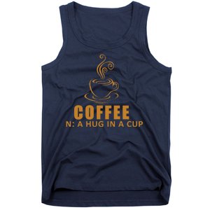 Coffee Hug In A Cup Funny Tank Top