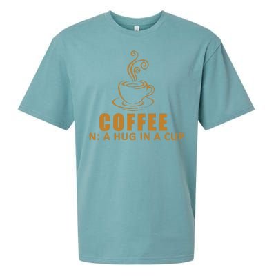 Coffee Hug In A Cup Funny Sueded Cloud Jersey T-Shirt