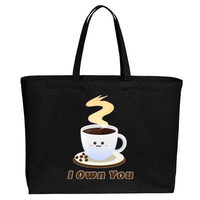 Coffee I Own You Cotton Canvas Jumbo Tote