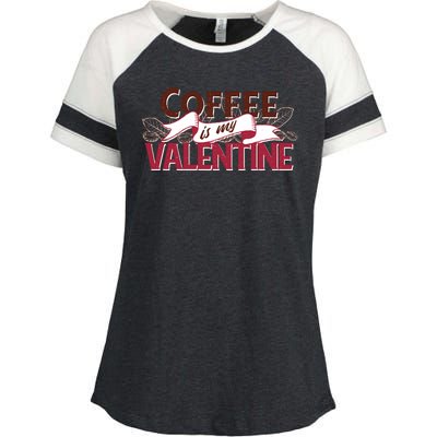 Coffee Is My Valentine Enza Ladies Jersey Colorblock Tee