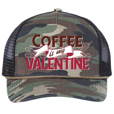 Coffee Is My Valentine Retro Rope Trucker Hat Cap