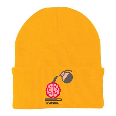 Coffee Loading Brain Knit Cap Winter Beanie