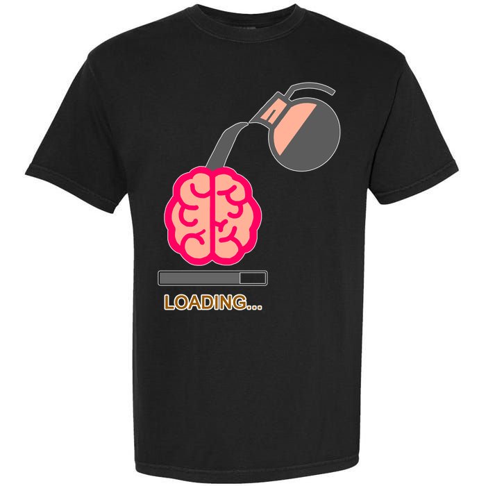 Coffee Loading Brain Garment-Dyed Heavyweight T-Shirt