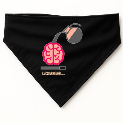 Coffee Loading Brain USA-Made Doggie Bandana