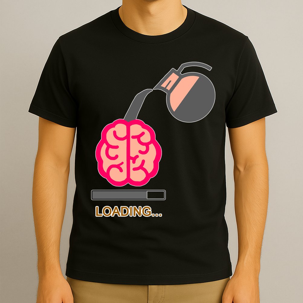 Coffee Loading Brain T-Shirt