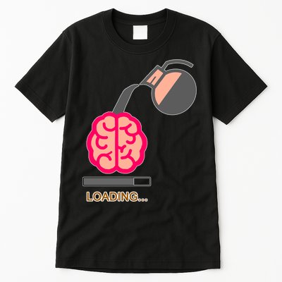 Coffee Loading Brain Tall T-Shirt