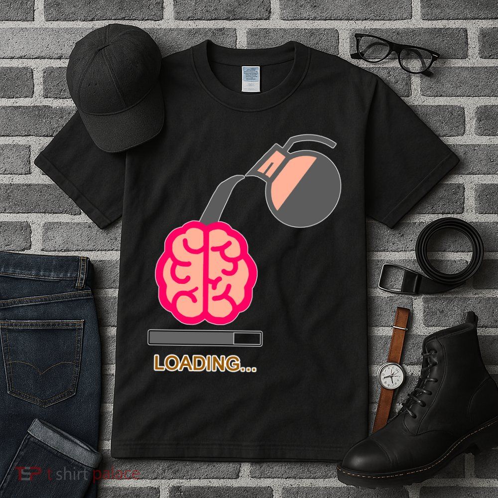 Coffee Loading Brain Tall T-Shirt