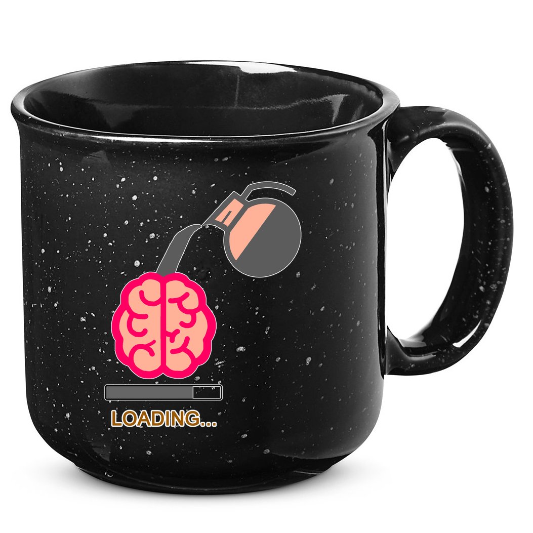 Coffee Loading Brain 15oz Campfire Ceramic Mug