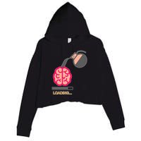 Coffee Loading Brain Crop Fleece Hoodie