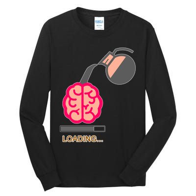 Coffee Loading Brain Tall Long Sleeve T-Shirt