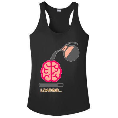 Coffee Loading Brain Ladies PosiCharge Competitor Racerback Tank
