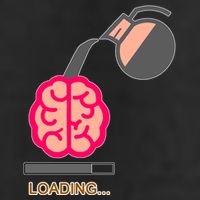 Coffee Loading Brain Large Microfiber Waffle Golf Towel