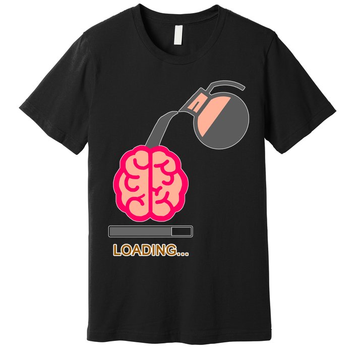 Coffee Loading Brain Premium T-Shirt