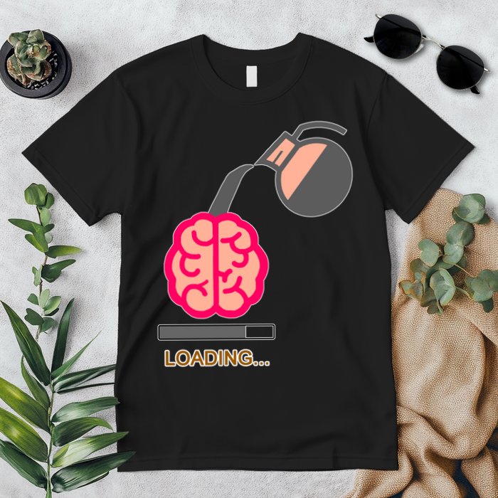 Coffee Loading Brain Premium T-Shirt