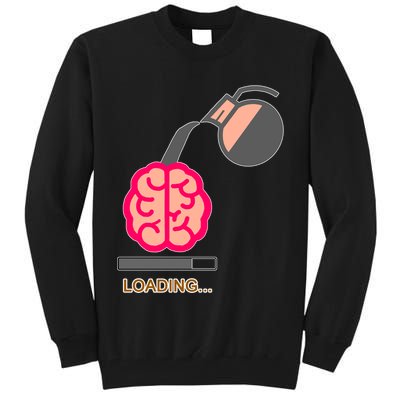 Coffee Loading Brain Tall Sweatshirt