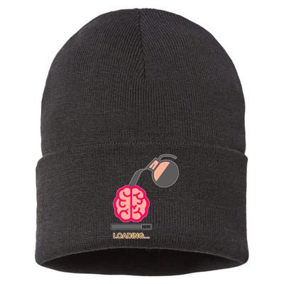 Coffee Loading Brain Sustainable Knit Beanie