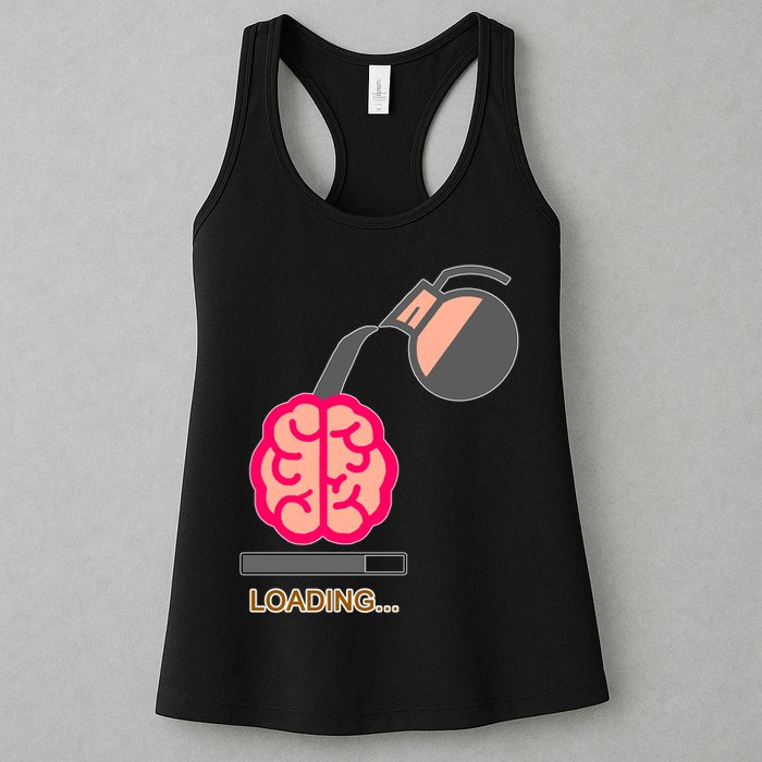 Coffee Loading Brain Womens Tank Top