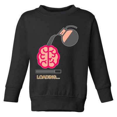 Coffee Loading Brain Toddler Sweatshirt