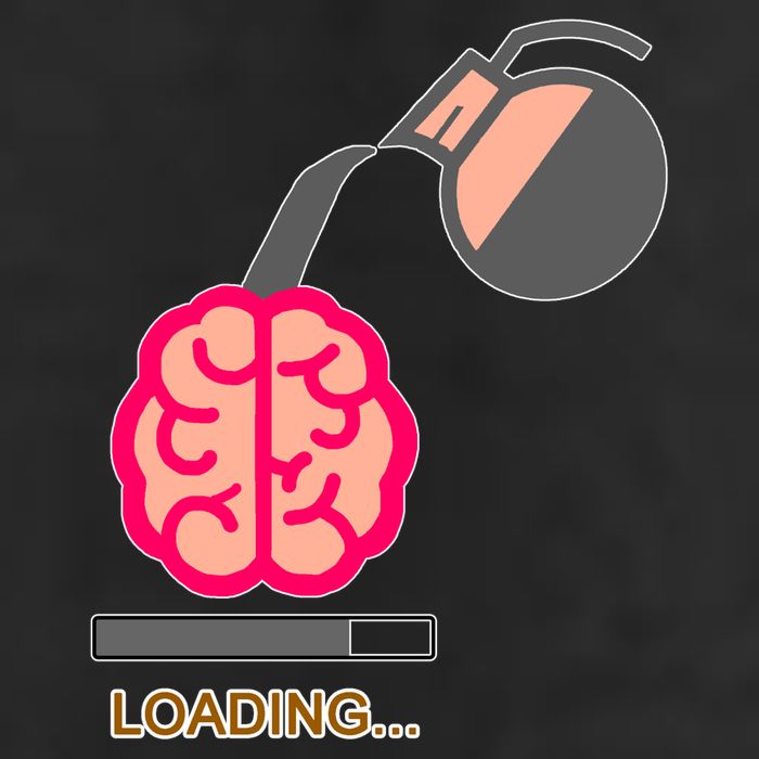 Coffee Loading Brain Trucker Hat