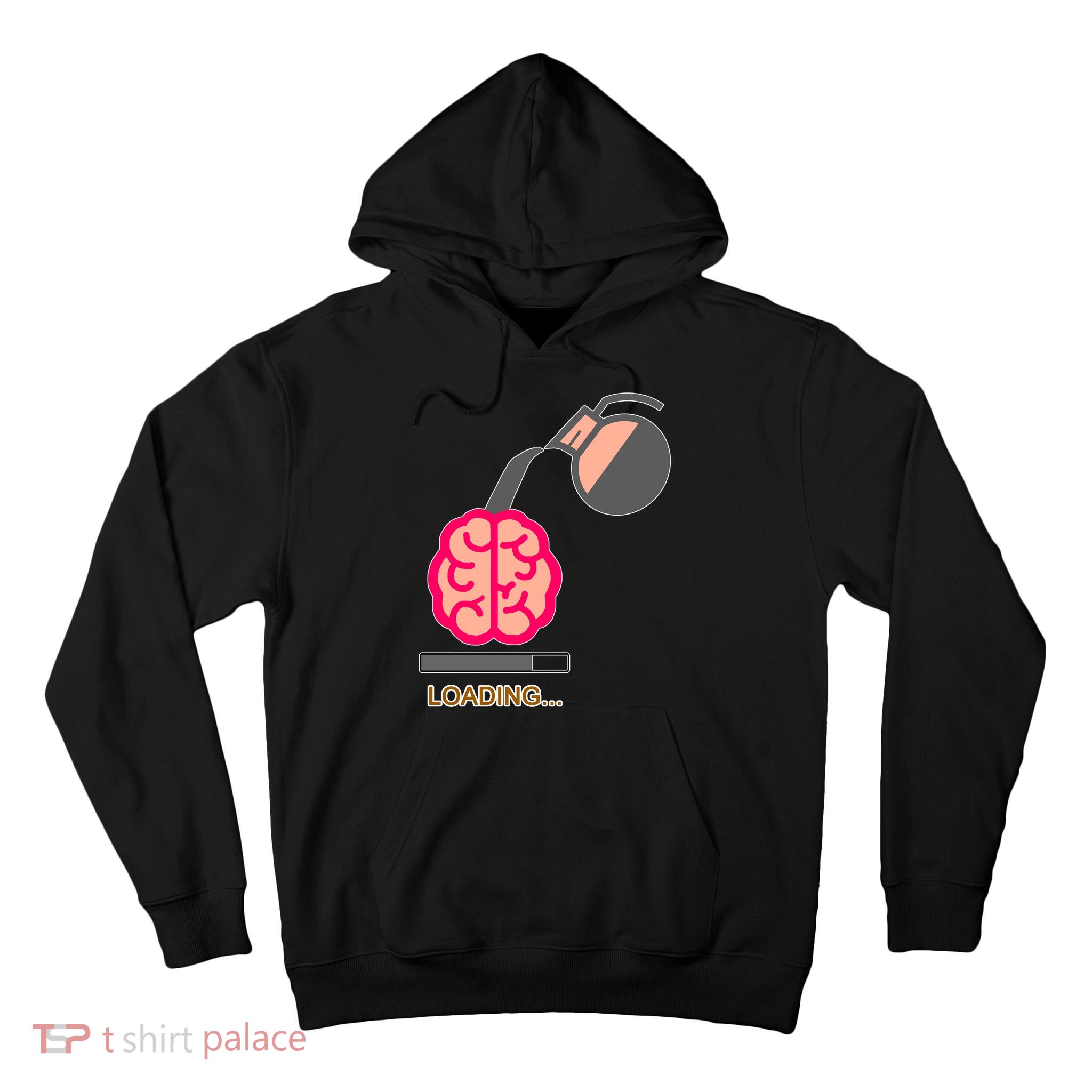 Coffee Loading Brain Tall Hoodie