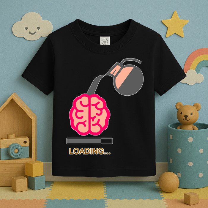 Coffee Loading Brain Toddler T-Shirt