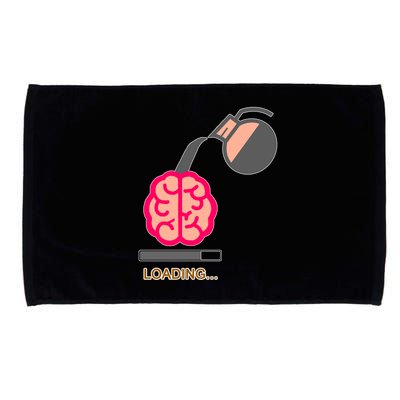 Coffee Loading Brain Microfiber Hand Towel