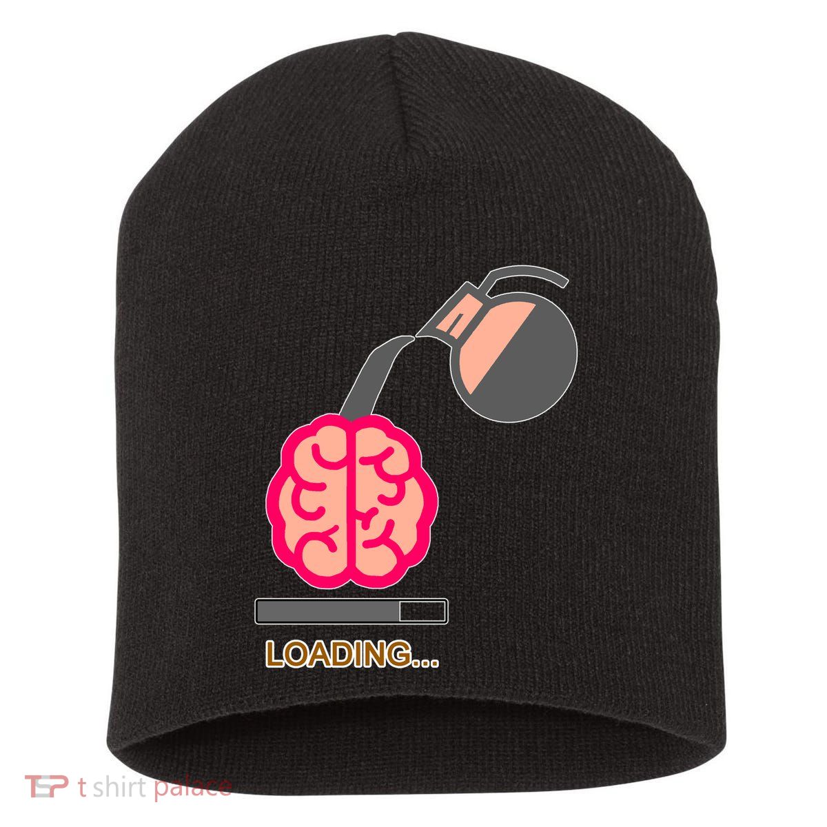 Coffee Loading Brain Short Acrylic Beanie