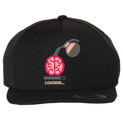 Coffee Loading Brain Wool Snapback Cap