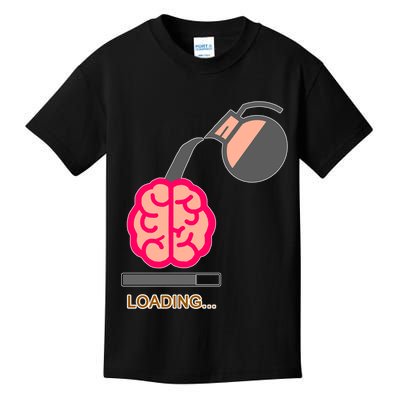 Coffee Loading Brain Kids T-Shirt