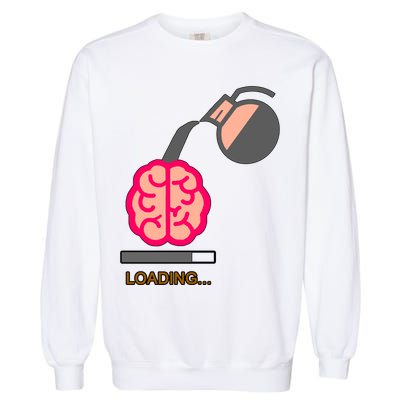 Coffee Loading Brain Garment-Dyed Sweatshirt