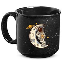 Coffee Loving Space Astronaut Moon Crest 15oz Campfire Ceramic Mug