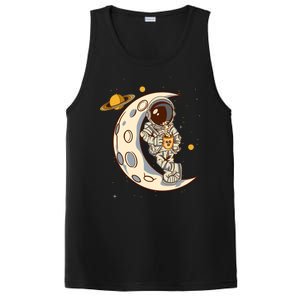 Coffee Loving Space Astronaut Moon Crest PosiCharge Competitor Tank