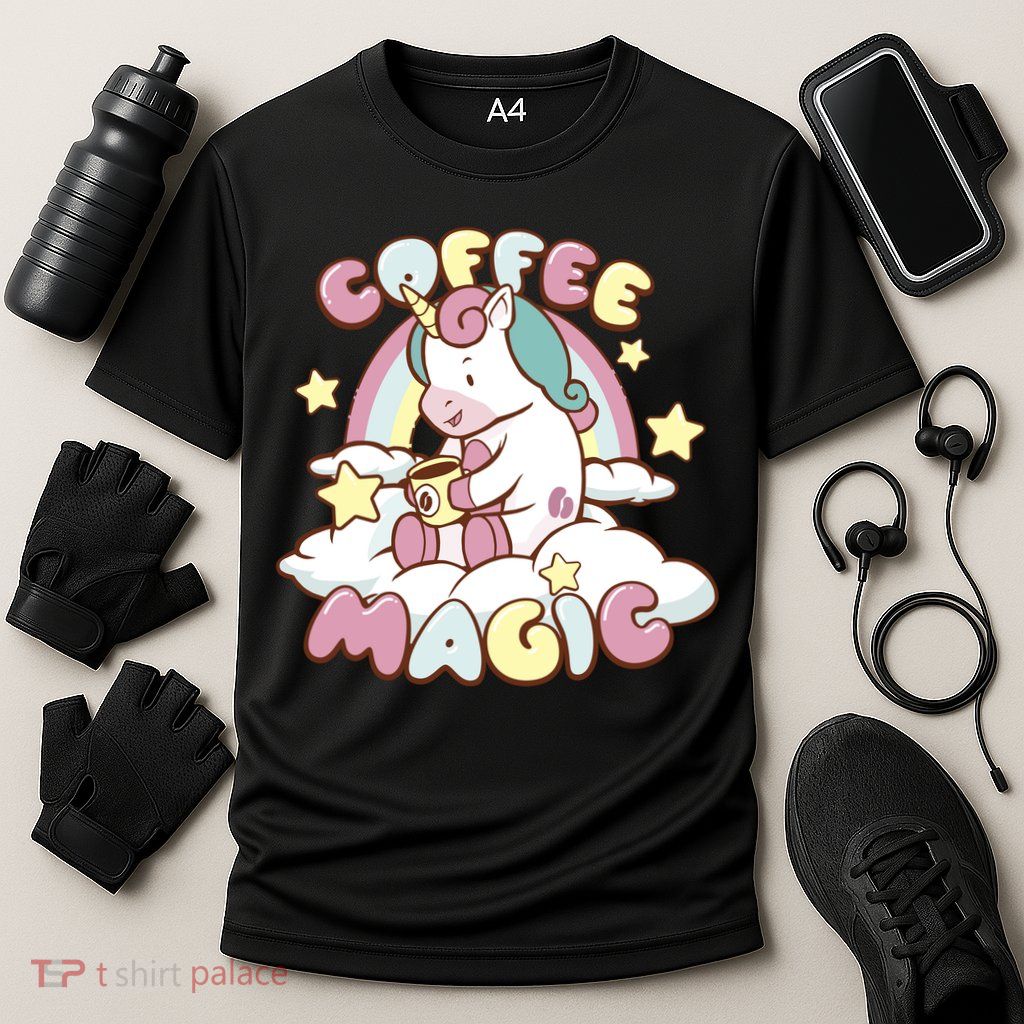 Coffee Magic Unicorn Performance Shirt