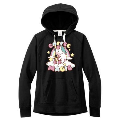 Coffee Magic Unicorn Women's Fleece Hoodie