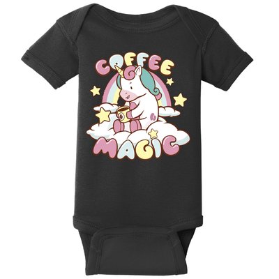 Coffee Magic Unicorn Baby Bodysuit