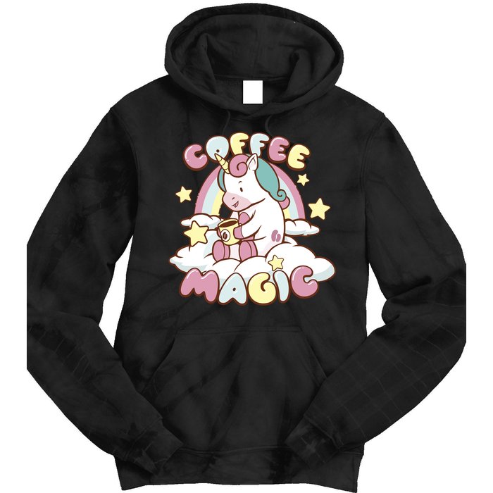 Coffee Magic Unicorn Tie Dye Hoodie