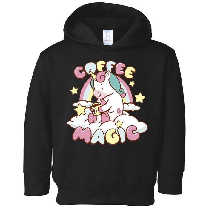 Coffee Magic Unicorn Toddler Hoodie