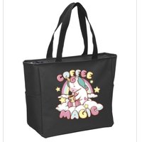 Coffee Magic Unicorn Zip Tote Bag