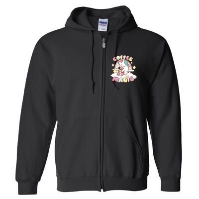 Coffee Magic Unicorn Full Zip Hoodie