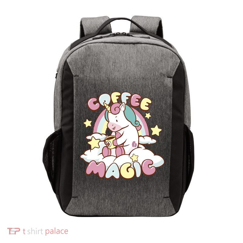 Coffee Magic Unicorn Vector Backpack