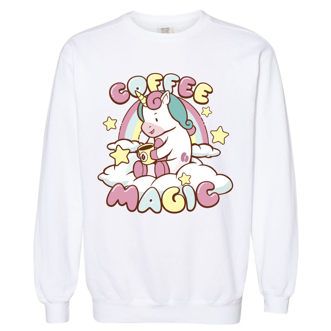 Coffee Magic Unicorn Garment-Dyed Sweatshirt