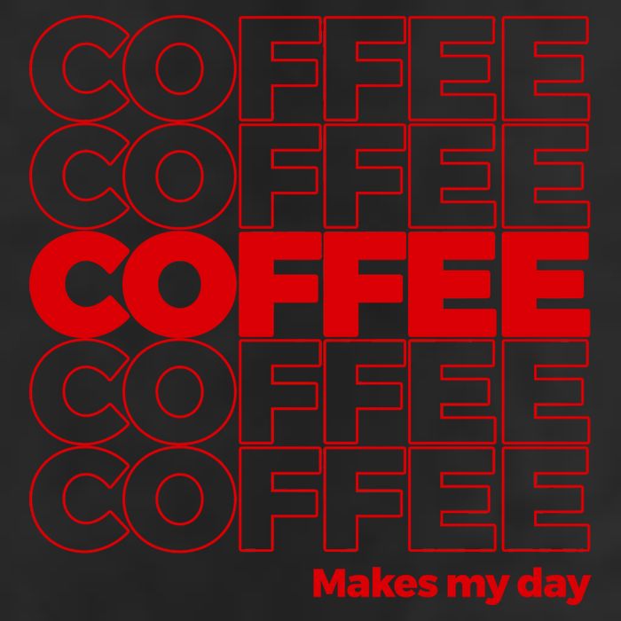 Coffee Makes My Day Thank You Bag Parody 7 Panel Mesh Trucker Snapback Hat