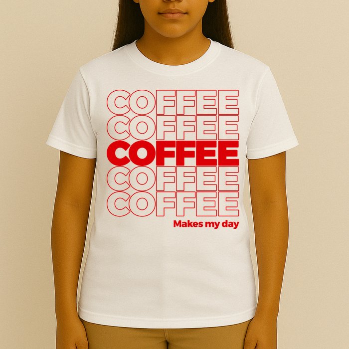 Coffee Makes My Day Thank You Bag Parody T-Shirt