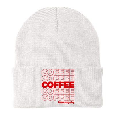 Coffee Makes My Day Thank You Bag Parody Knit Cap Winter Beanie