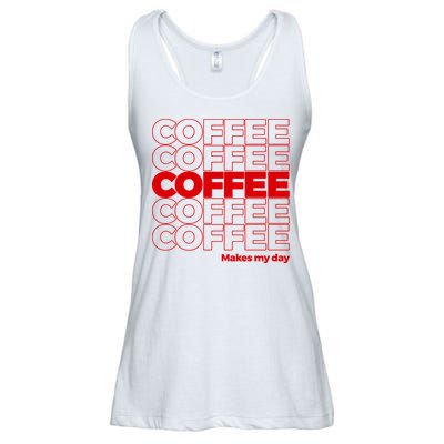 Coffee Makes My Day Thank You Bag Parody Ladies Essential Flowy Tank
