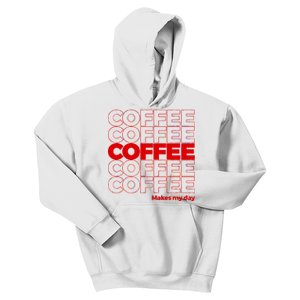 Coffee Makes My Day Thank You Bag Parody Kids Hoodie