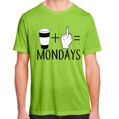 Coffee Plus Middle Finger Equals Monday Adult ChromaSoft Performance T-Shirt